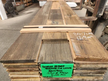 Recycled Brushed Messmate 160 x 19mm Lining Boards - Pack Refs 456 & 457