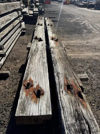 Recycled Wharf Timber with Cross Beams (Landscape Grade) 300 x 150mm
